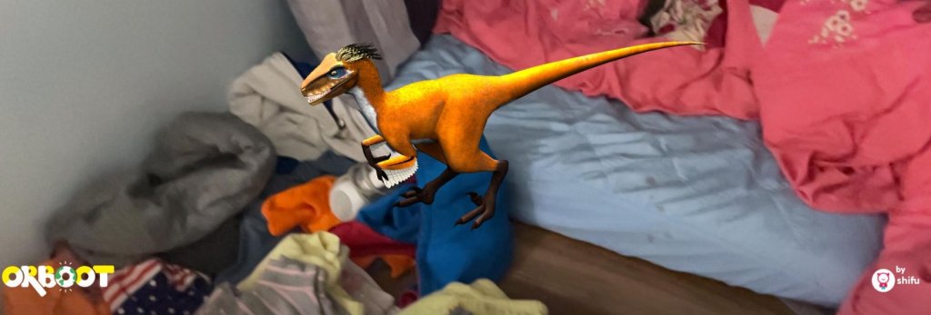 Orboot情境互動式恐龍款地球儀 遊戲畫面 投影恐龍