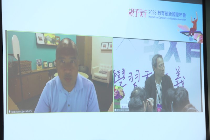 (由左到右) HTH Chula Vista中學部校長羅德・布恩瓦傑(Rod Buenviaje)、誠致教育基金會董事長李吉仁。