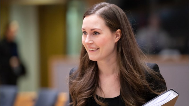 ▲ 34歲的馬林成為芬蘭總理，圖為她出席歐盟高峰會。照片：shutterstock